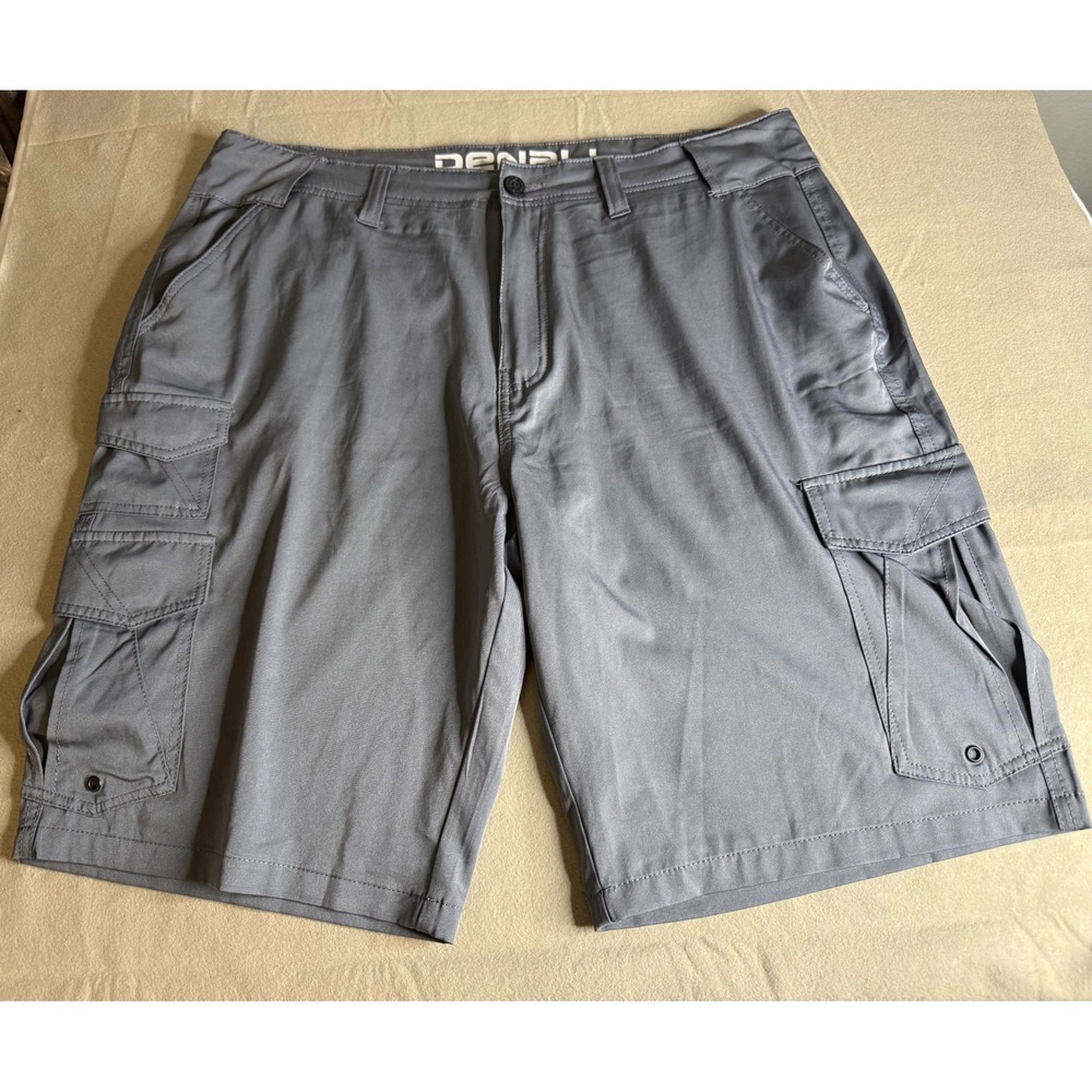 Denali Mens Gray Cargo Shorts Size 38‎ Outdoor Hiking Stretch Utility Pockets